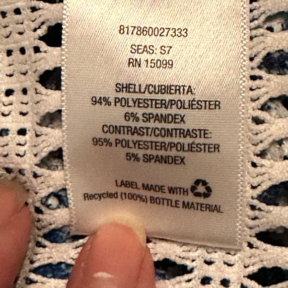 Unbranded Cold Shoulder Layering Tunic Cover Up Handkerchief Hen Blue Tie Dye - Picture 3 of 3